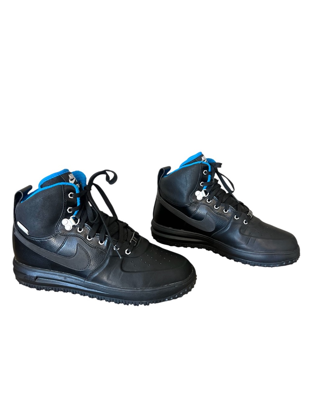 Nike Lunar Force 1 Duckboot sneakerboot black metallic blue lining men’s sz 9.5